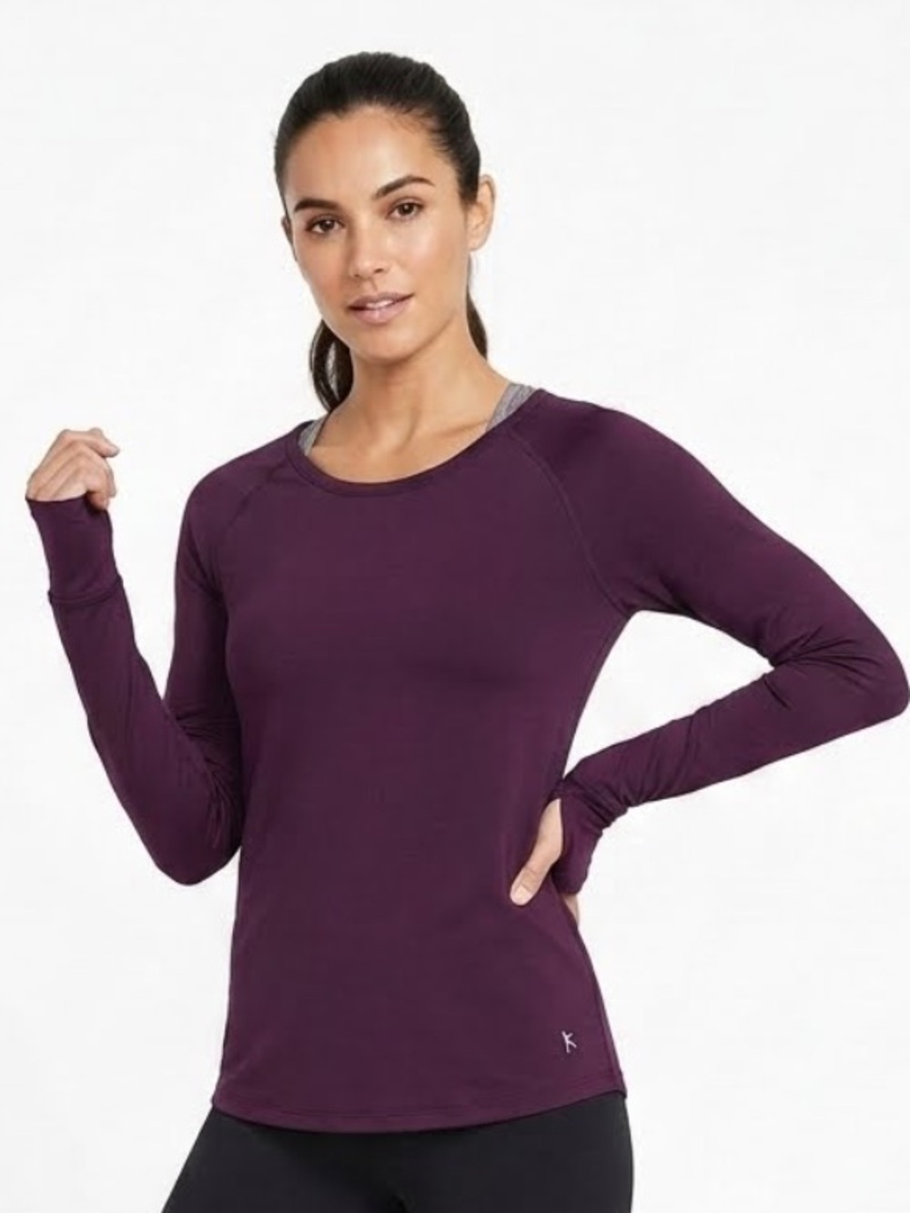 DANSKIN Purple long-sleeve Dri-More Top
